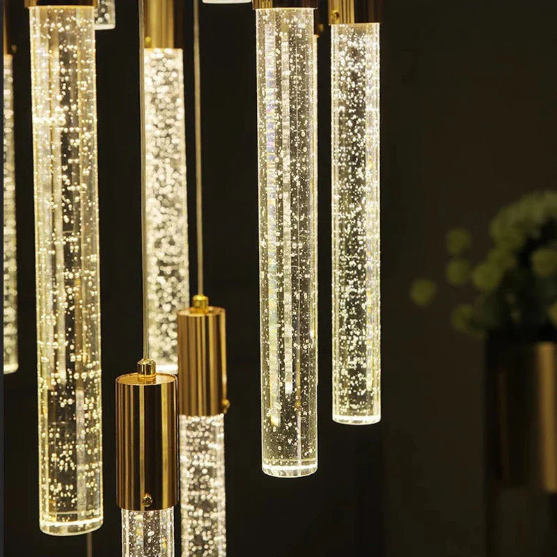 Afralia™ Nordic Home Stair Chandelier Living Dining Pendant Ceiling Indoor Lighting