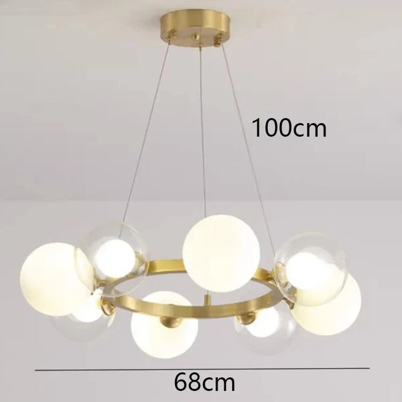 Afralia™ Modern Pendant Chandeliers for Dining Room, Indoor Hanging Ceiling Lights