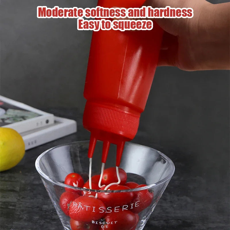 Afralia™ 3-Hole Squeeze Bottle Condiment Dispenser
