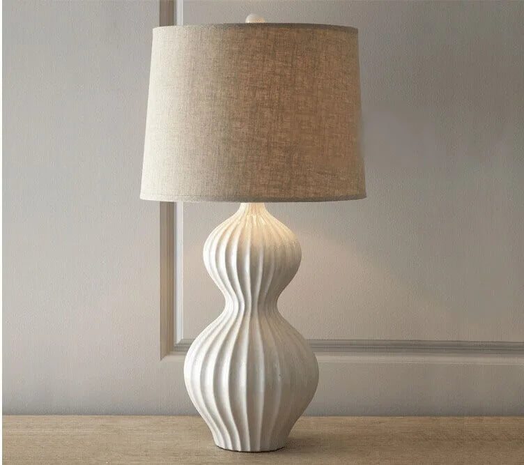 Afralia™ Ceramic Table Lamps White Household Living Room Bedroom Bedside Lighting