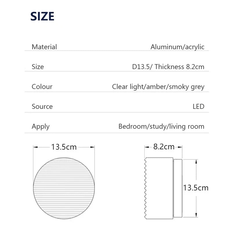 Afralia™ Circular Wall Lamp for Hallway, Bedroom & Courtyard Decoration