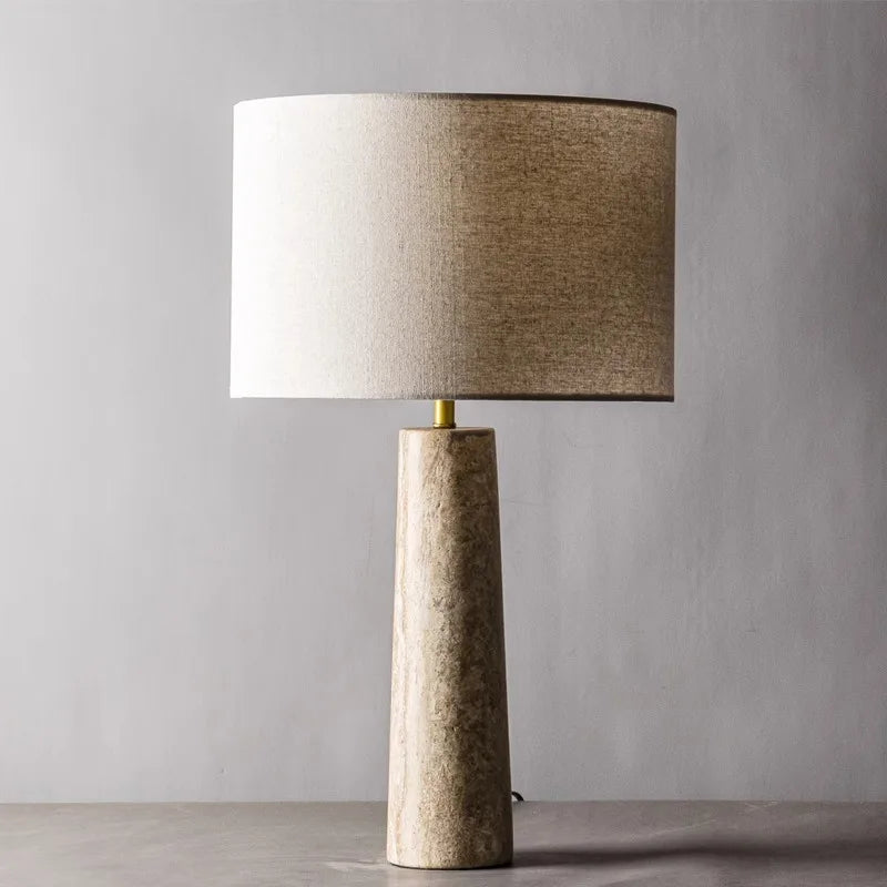 Afralia™ Classic Stone Table Lamp for Bedroom Nightstand and Living Room Decor