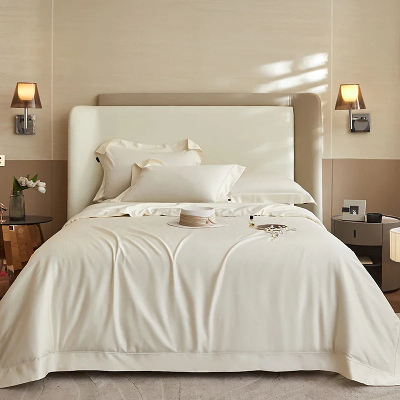 Afralia™ Luxury 1400TC Egyptian Cotton Bedding Set in Silky Black