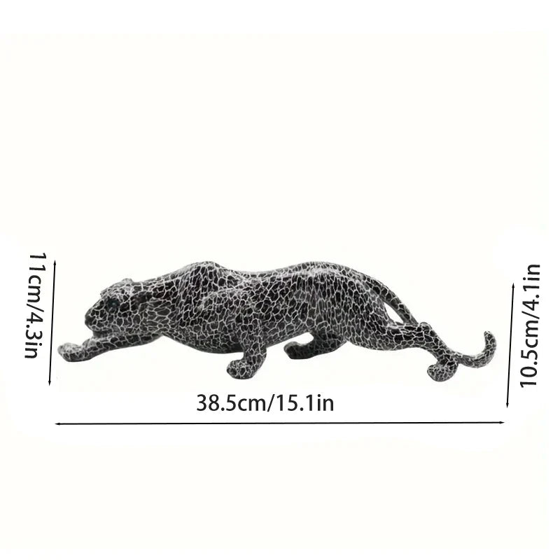 Afralia™ Cheetah Leopard Panther Statue Modern Creative Home Decor Sculpture