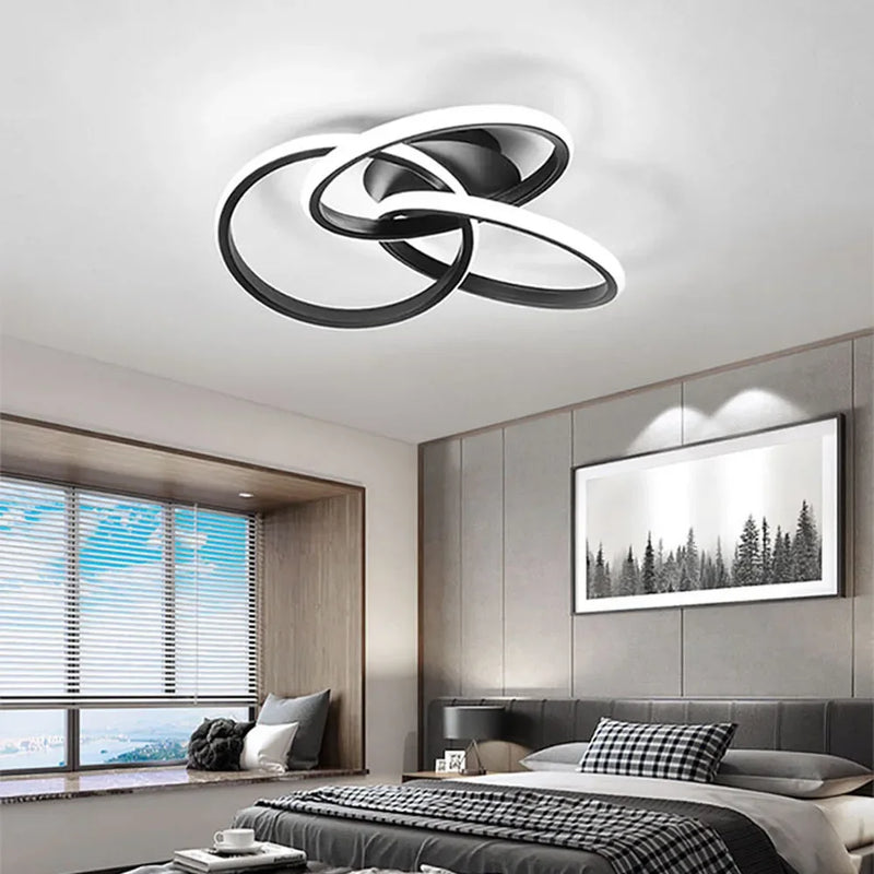 Afralia™ Modern Luxury LED Gold Ceiling Light