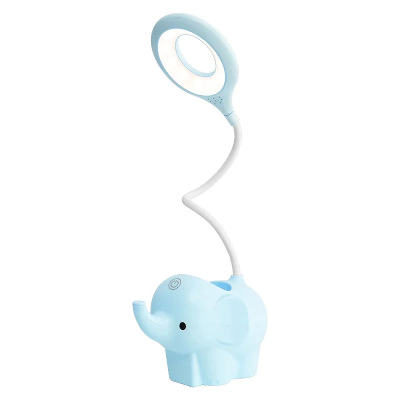 Afralia™ Elephant LED Table Lamp: Three Color Temperature Adjustable Eye Protection Learning Light