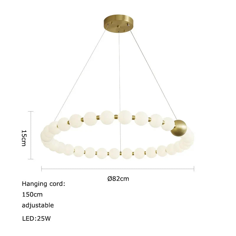 Afralia™ Love Gold Chrome Chandelier LED Suspension Lighting for Dinning Room