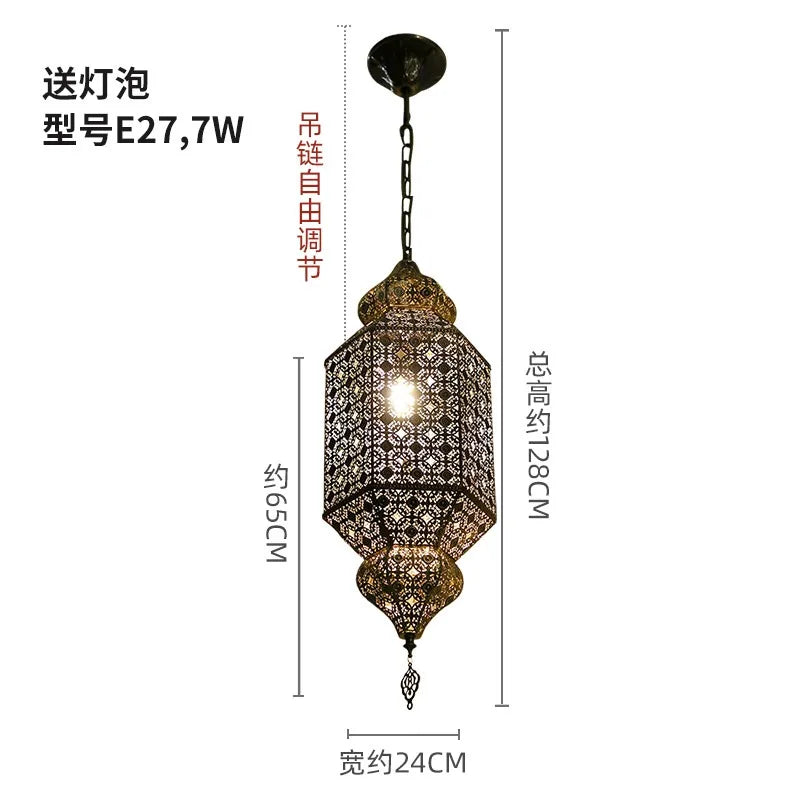 Afralia™ Vintage Iron Art Pendant Lights LED E27 Industrial Thai Hanging Lamps