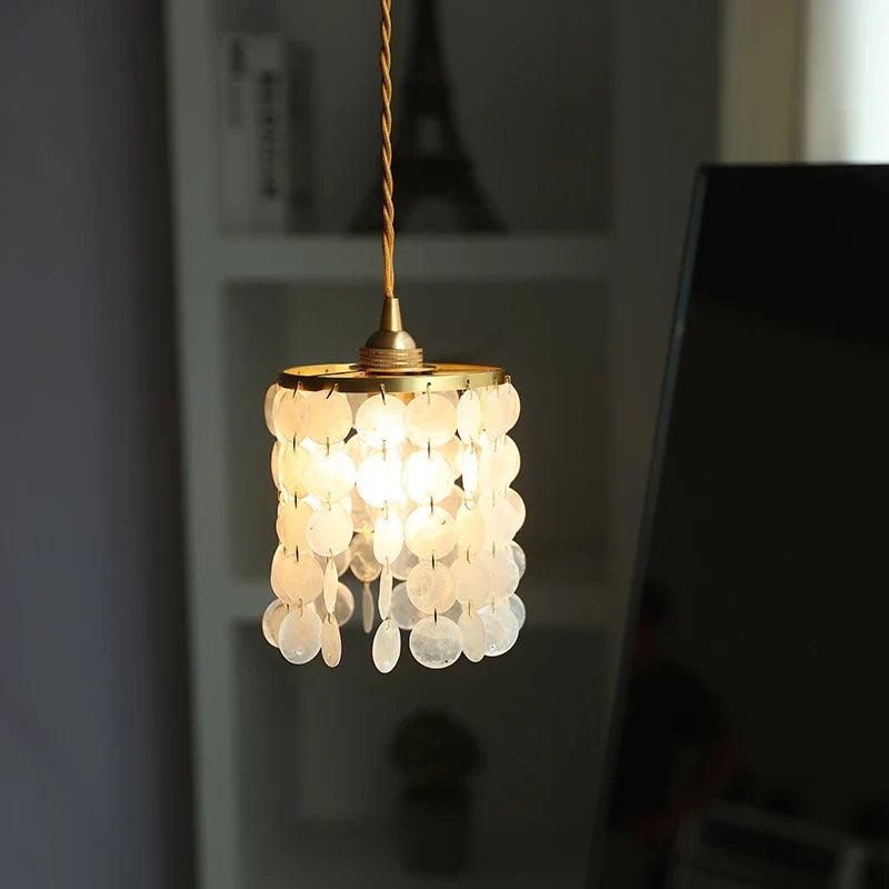 Afralia™ Shell LED Pendant Light - Modern Nordic Copper Hanging Lamp