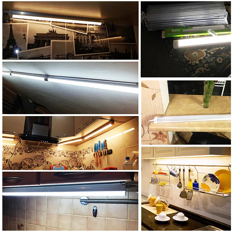 Afralia™ High Brightness LED Tube Light Fixture for Kitchen and Home-Appliance Lighting