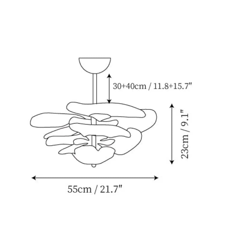 Afralia™ Lotus Leaf Crystal Glass LED Chandelier