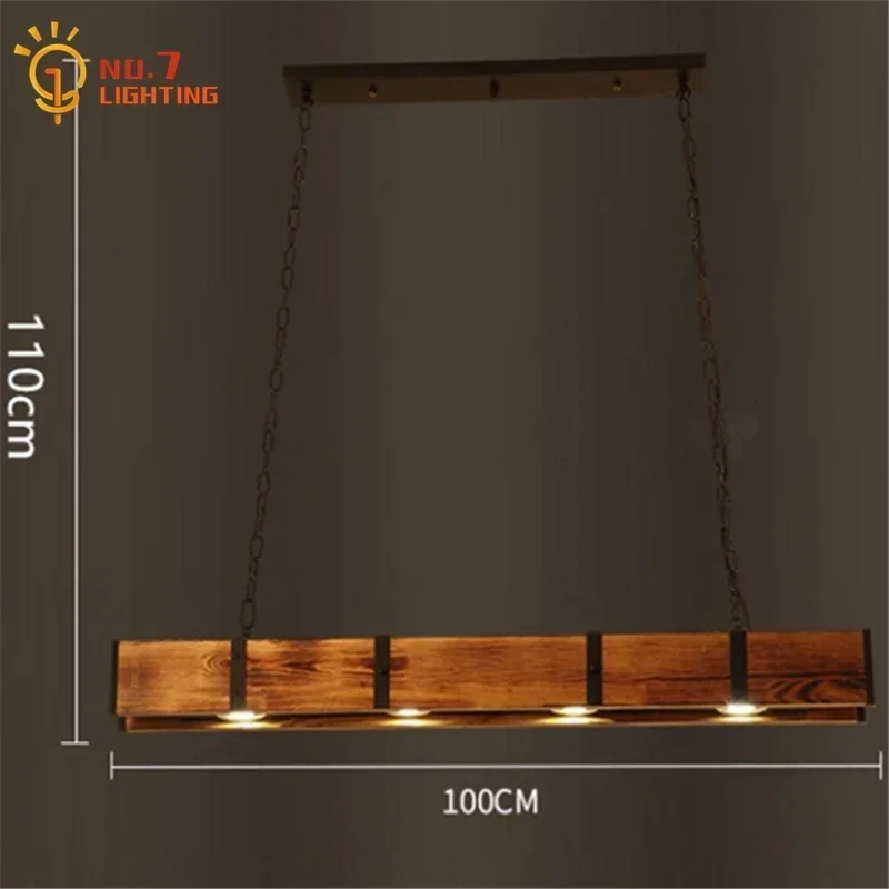 Afralia™ Industrial Wood Pendant Lights for Home Decor, Restaurant, Bar, Cafe