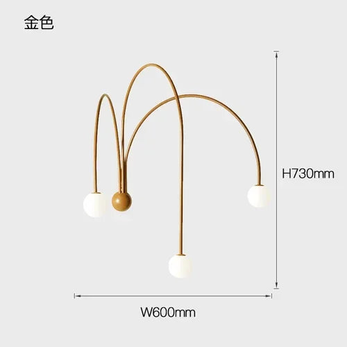 Afralia™ Glass Ball Modern Wall Lamp for Living Room & Bedroom