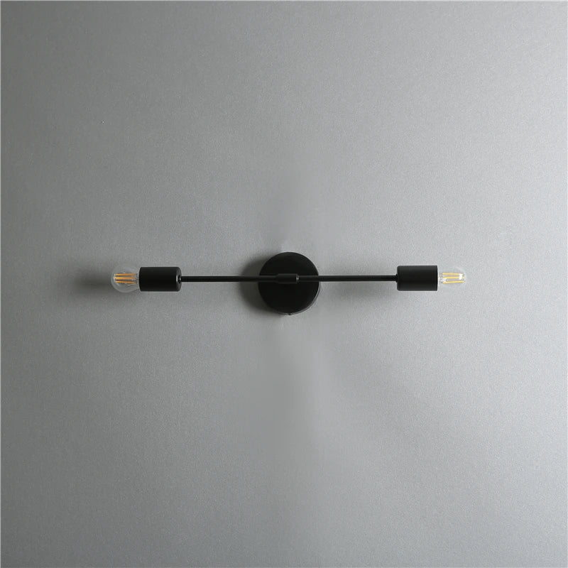 Afralia™ LED Wall Lamp: Modern Two Arm E27 Bedroom Lighting for Bedside, Bathroom Mirror, Vanity.
