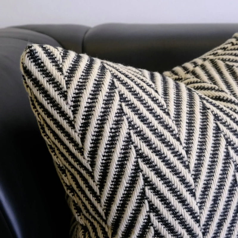 Afralia™ Woven Black White Wool Crochet Decorative Pillow Covers Home Decor