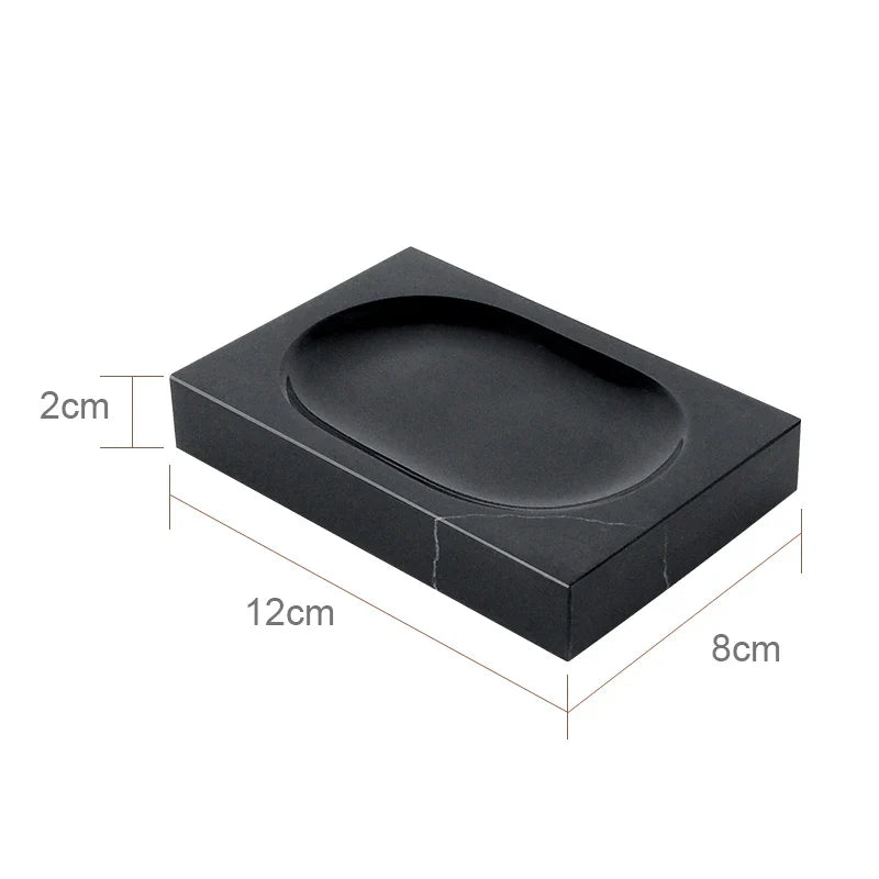 Afralia™ Nero Marquina Marble Bathroom Set - Luxury Bathroom Accessories