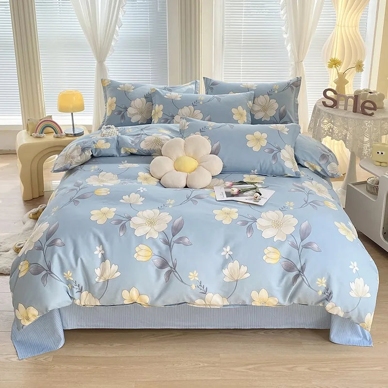 Afralia™ Cotton Printed Bedding Set for Sweet Cozy Sleep