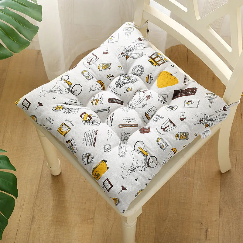 Afralia™ Square Cotton Upholstery Chair Cushion for Office, Home, Car, Garden, or Lounge