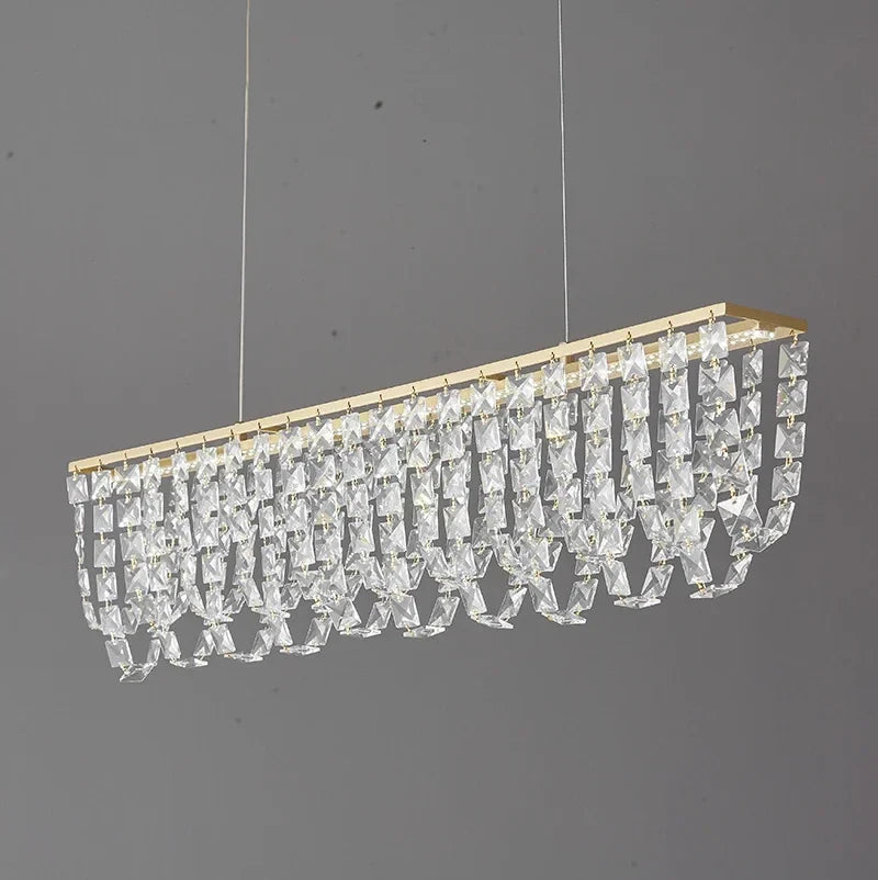 Afralia™ Copper Crystal Chandelier Living Room Bedroom Dining Lighting Device