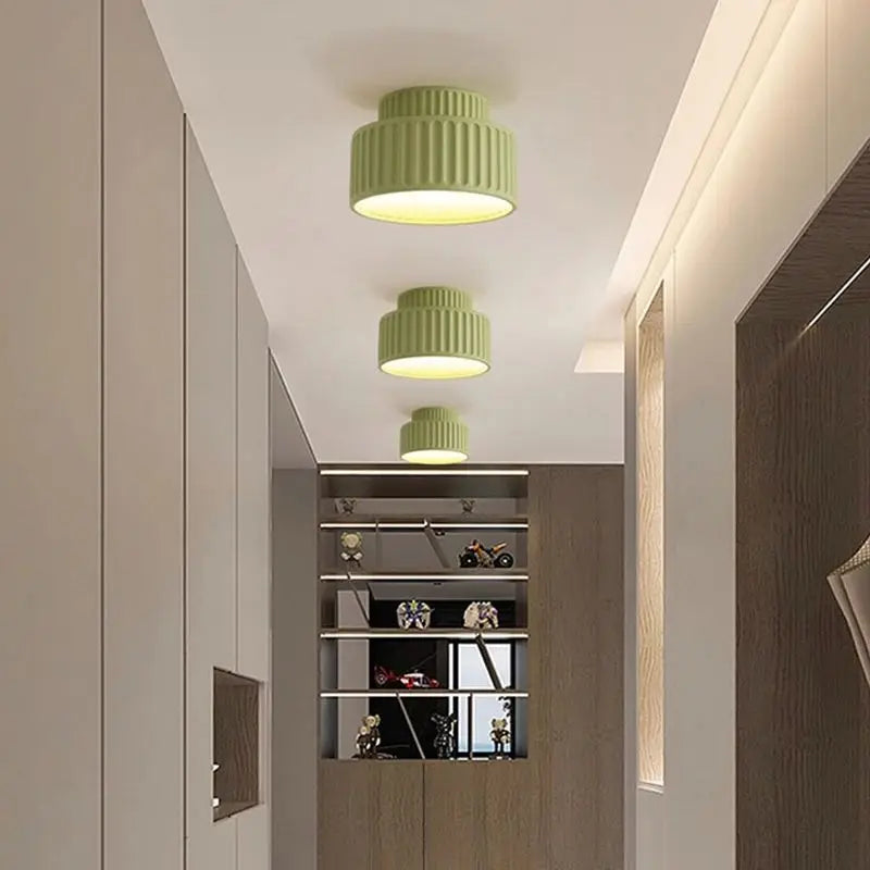 Afralia™ Macaron Cream LED Ceiling Lamp for Bedroom, Living Room, Kids' Room - Indoor Decorative Fixture