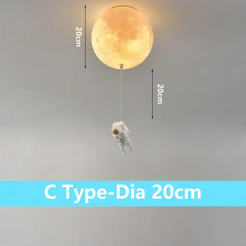 Afralia™ Astronaut Globe Ceiling Light for Kids Room - 18cm/20cm/25cm