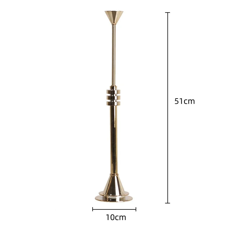 Afralia™ Gold Geometric Candle Holder Candelabrum for Wedding Centerpieces and Home Decoration