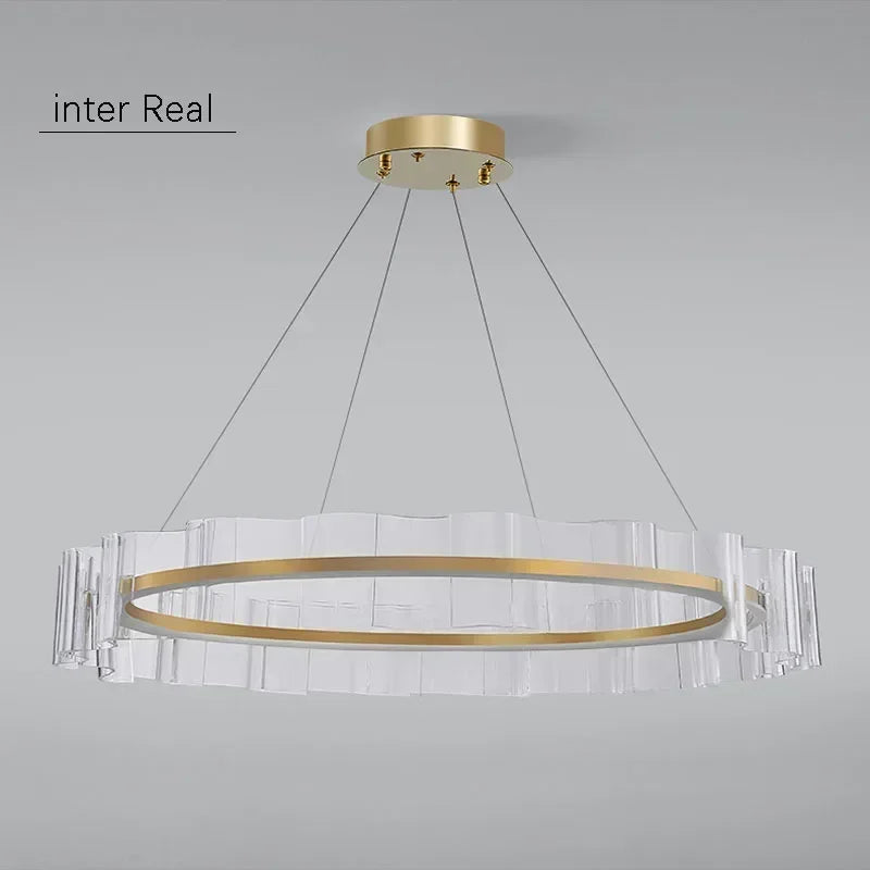 Afralia™ Nordic Luxury Wave Chandelier for Restaurant Bedroom Study Décor