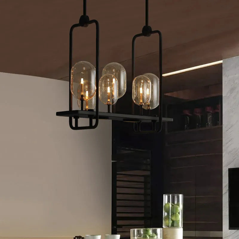 Afralia™ Retro Kitchen Pendant Light | Modern Glass Industrial Hanging Lamp for Restaurant & Bar