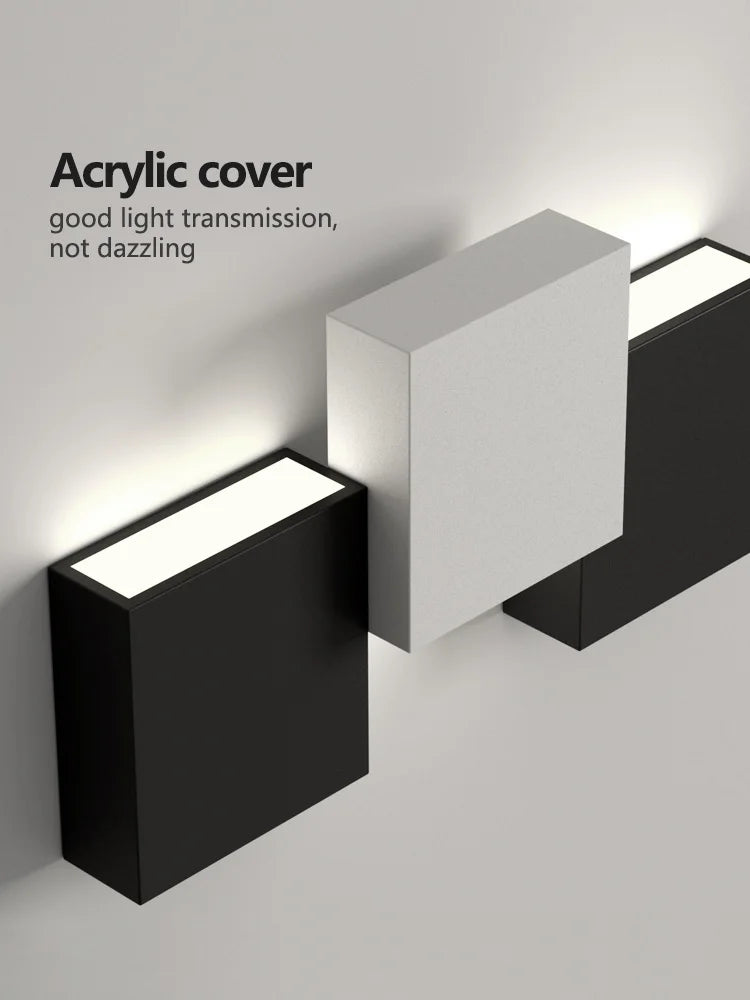 Afralia™ Modern Wall Light Ultra-Thin Small Outdoor Bedroom Light White LED