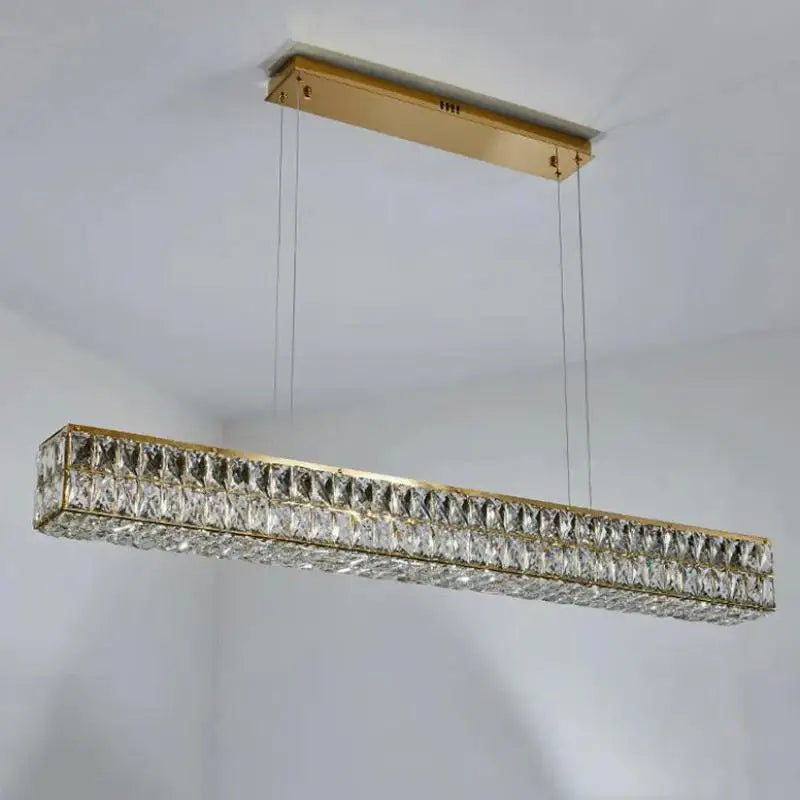 Afralia™ Crystal Chandelier Stainless Steel LED Pendant Light for Modern Luxury Décor
