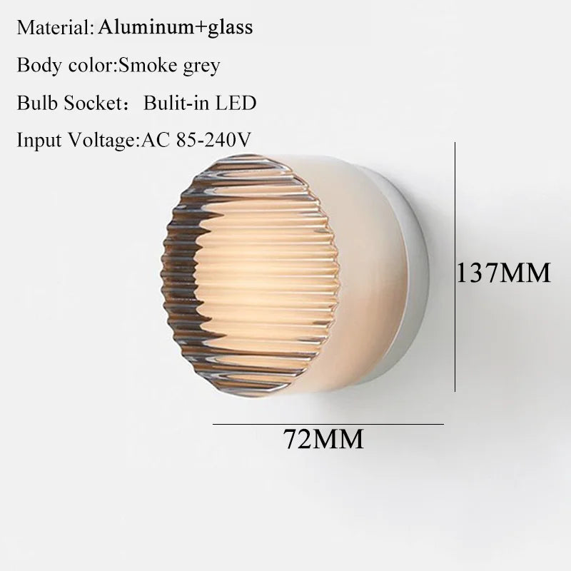 Afralia™ Moon Lamp LED Wall Lights Glass Aluminum Modern Miroir Mural