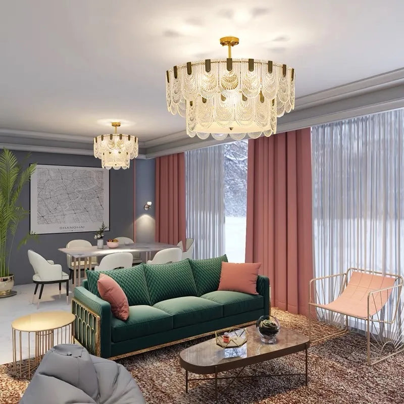 Afralia™ Elegant Crystal Chandelier for Living Room, Restaurant, and Bedroom Lighting