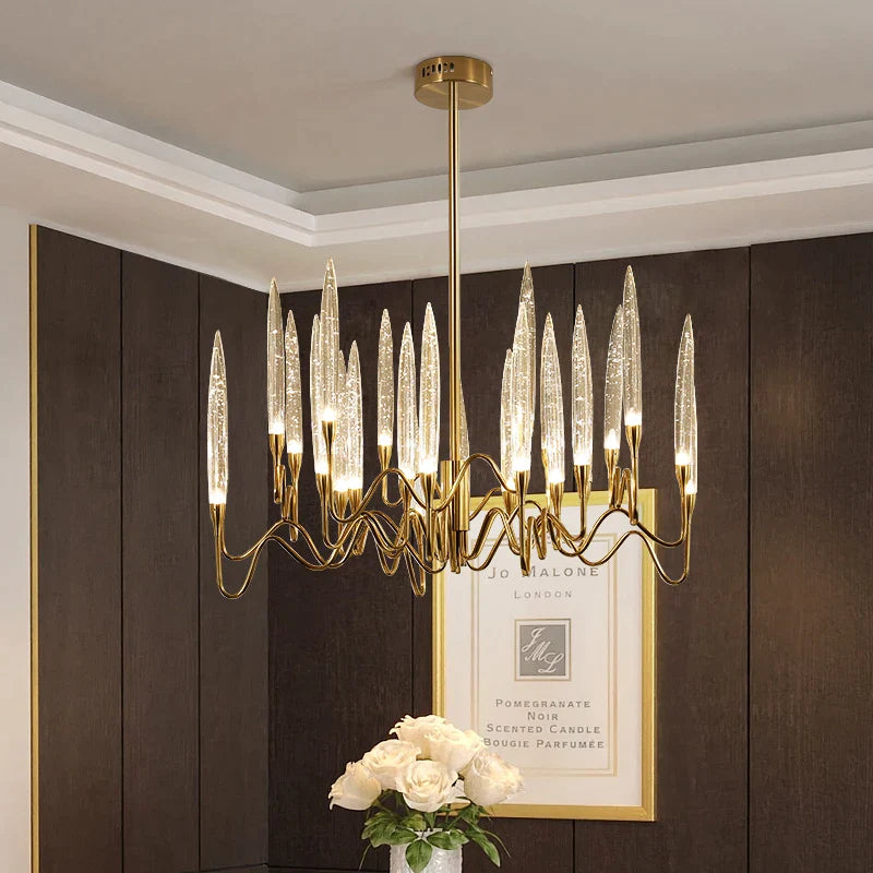 Afralia™ Crystal Branch Chandelier: Nordic LED Pendant Light for Home Décor & Wedding Lighting