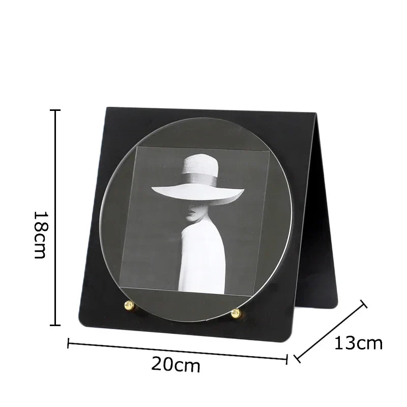 Afralia™ Metal Acrylic Square Photo Frame - Modern Home Decor & Gift