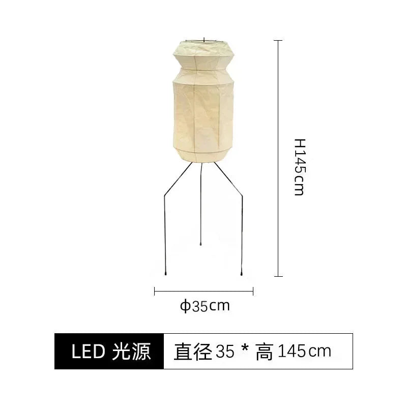 Afralia™ Wabi-sabi Rice Paper LED Floor Lamp for Home Decor and Lighting