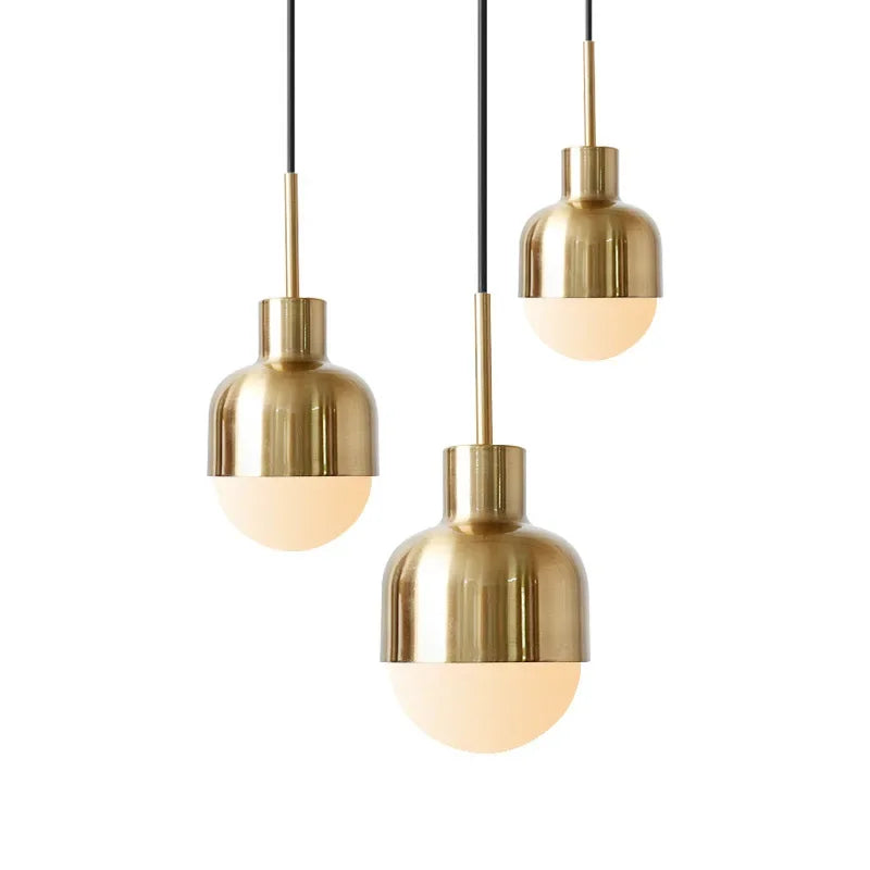 Afralia™ Gold Iron Pendant Light for Kitchen Dining Room Restaurant Decor