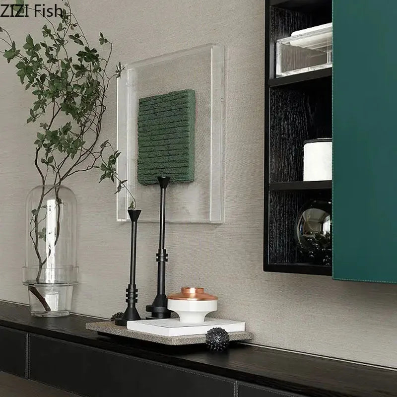 Afralia™ Frosted Metal Candle Holder for Romantic Dining Table Decor