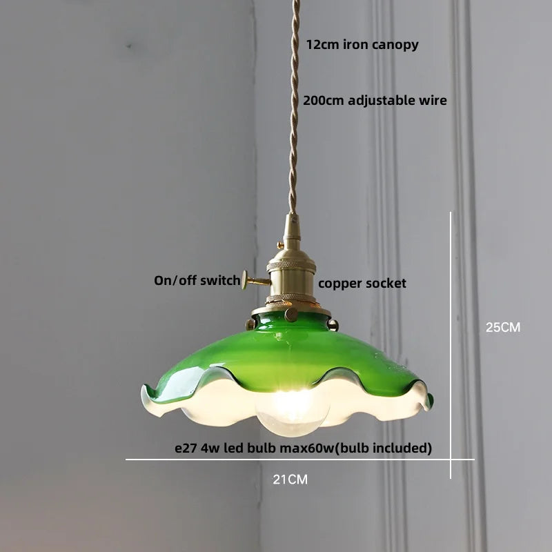 Afralia™ Glass LED Pendant Light Fixture Knob Switch Nordic Modern Hanging Lamp