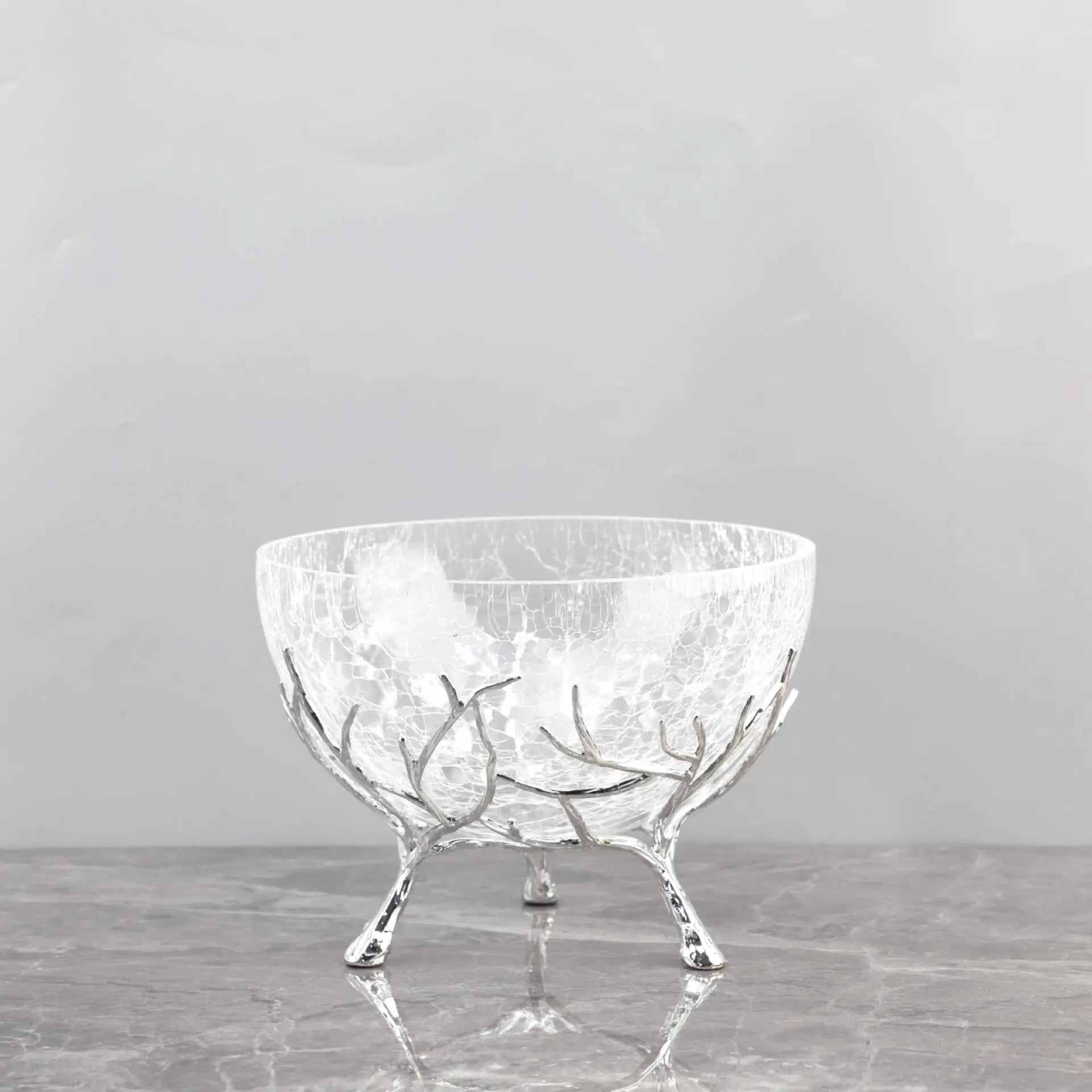 Afralia™ Golden Branch Glass Fruit Plate: Stylish Home Storage Container & Decor Accessory