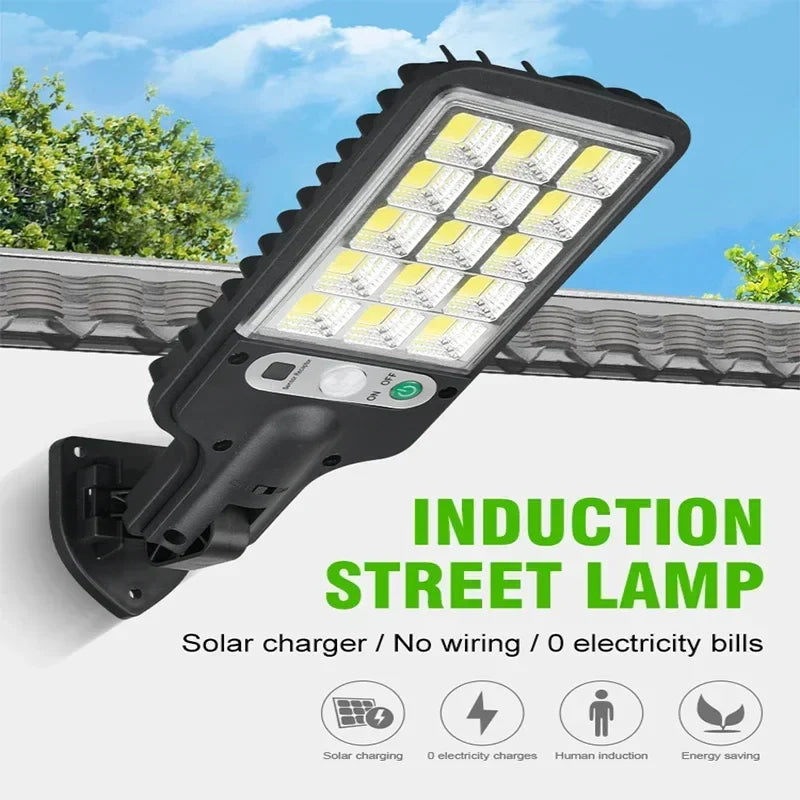 Afralia™ Solar Street Lights: 3 Light Modes Motion Sensor Security Lighting