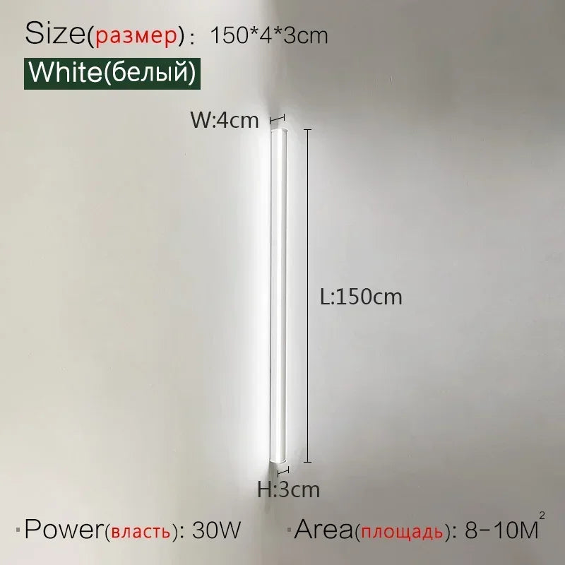 Afralia™ Modern Long Wall Lamp for Living Room Staircase Bedroom Bedside Light
