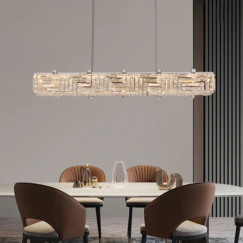 Afralia™ Crystal Chandelier Silver Modern Ceiling Light for Living Room Luxe Lamp