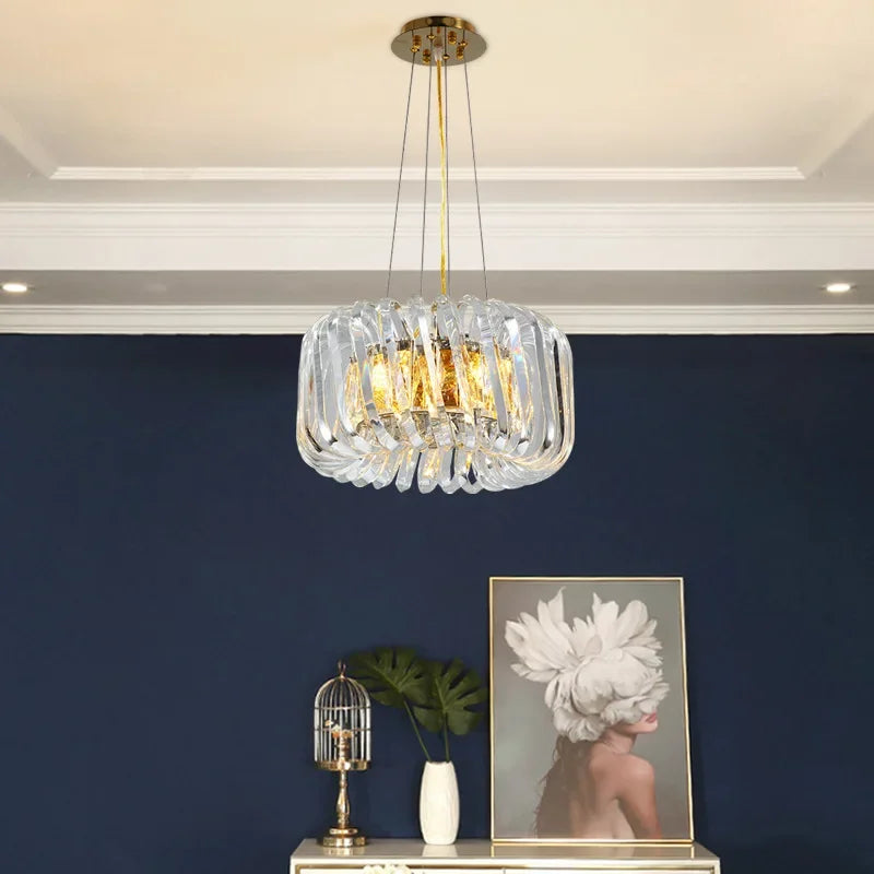 Afralia™ Modern Crystal LED Chandelier for Living Room and Bedroom Ceiling Lighting