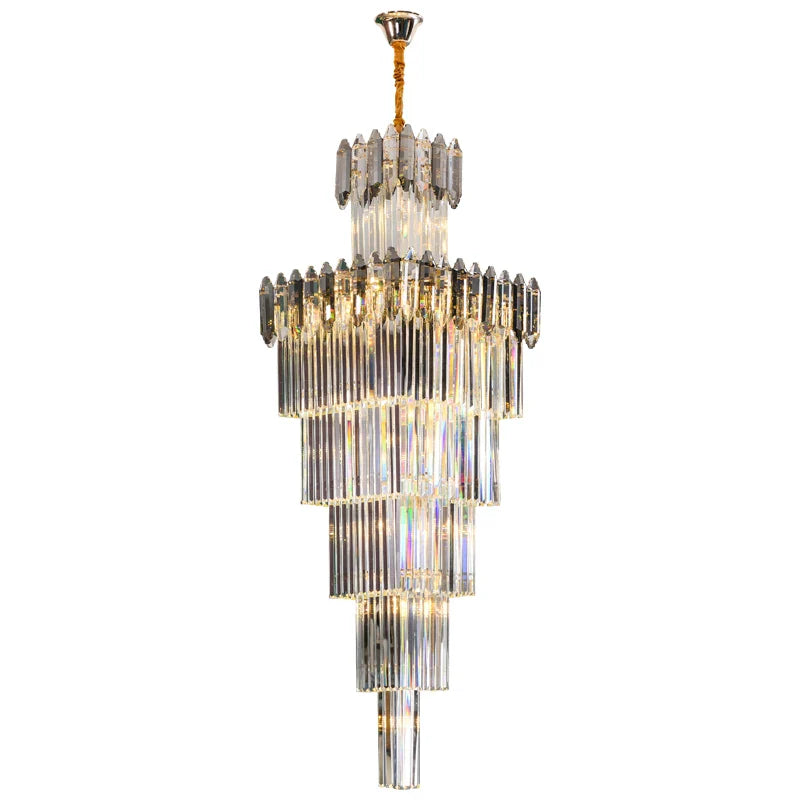 Afralia™ Crystal Chandelier: Luxury Lighting for Living Room, Villa, Exhibition Hall