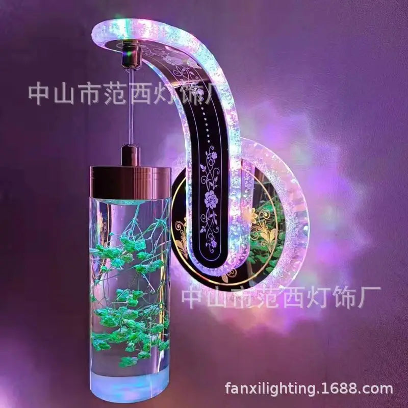 Afralia™ Colorful Pressed Flower Wall Sconce LED Lights