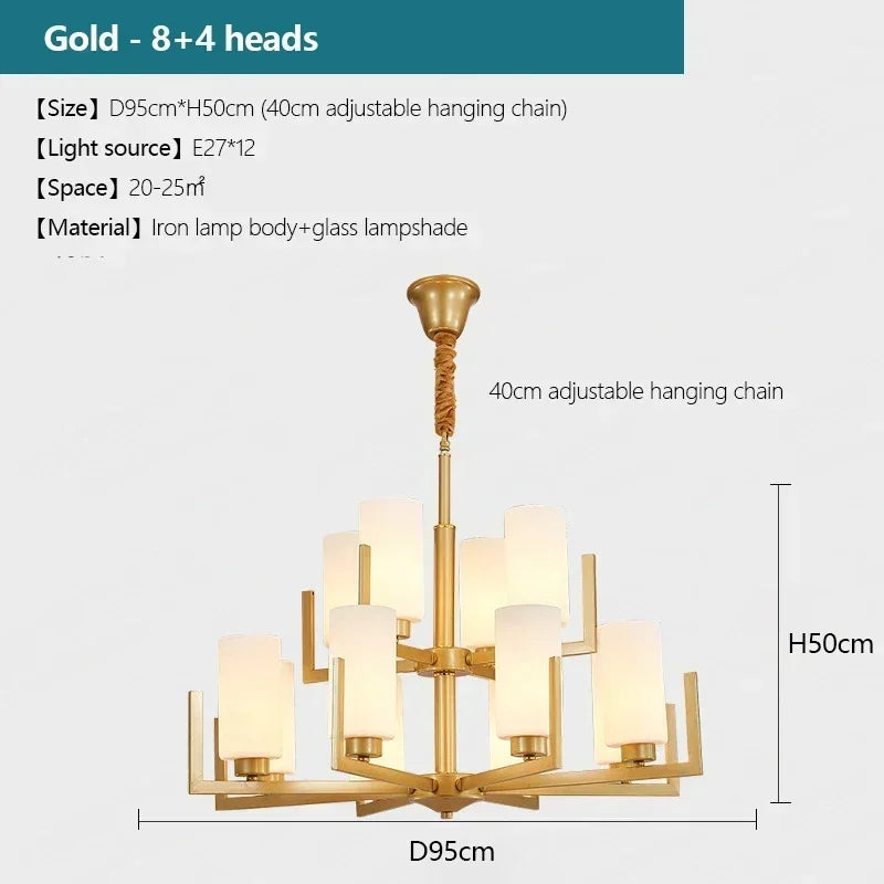 Afralia™ Retro LED Chandeliers for Home Decor – Elegant Lighting Fixtures for Living Room