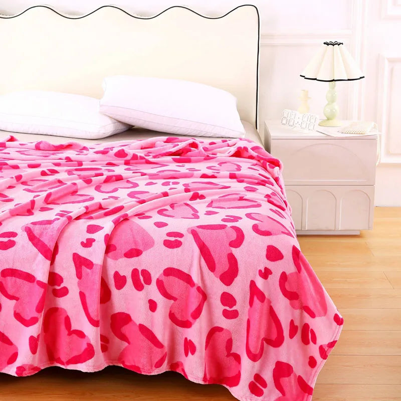 Afralia™ Milk Velvet Printed Blanket: Soft Sofa Cover for Spring & Autumn