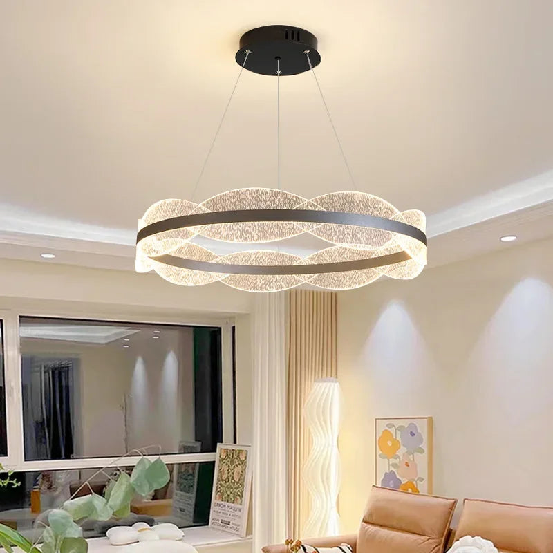 Afralia™ Crystal Chandelier LED Pendant Light 2023 New Nordic Living Room Bedroom Decor