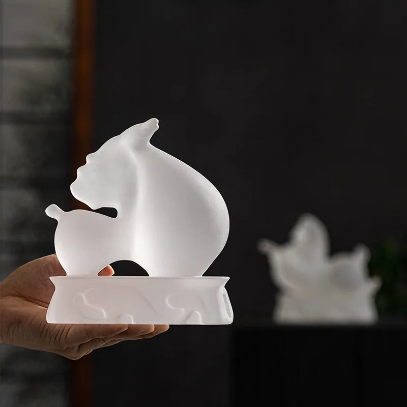Afralia™ Resin Matte Horse Sculpture, Chinese Retro Style Home Decor Accessory