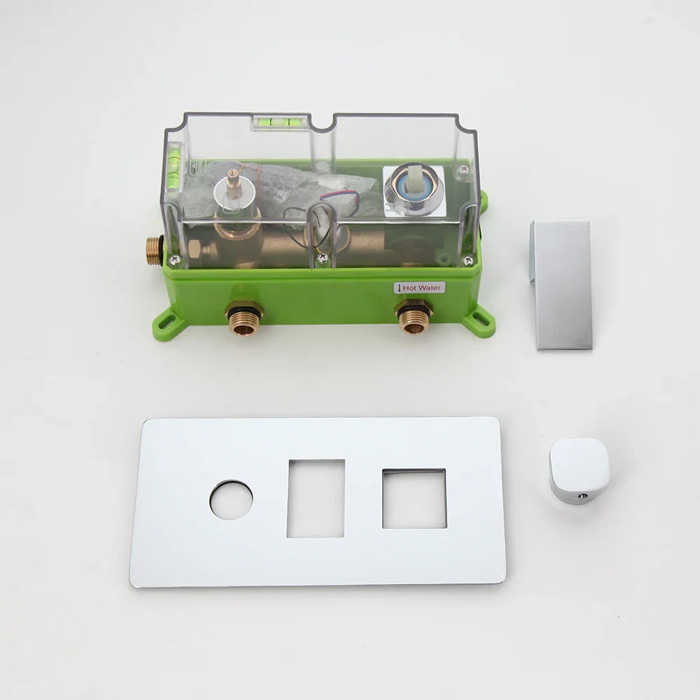 Afralia™ Digital Shower Mixer Valve Control Panel with Single Handle - Wall Mount